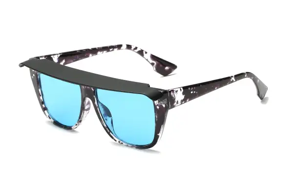 Retro Vintage Shield Square Sunglasses