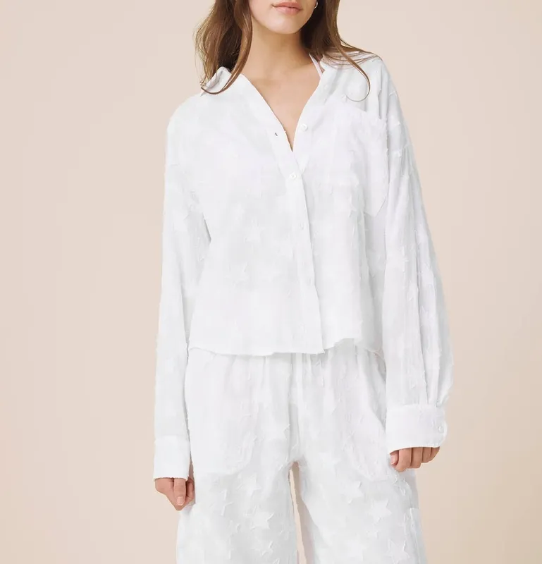 Star Button Down Top
