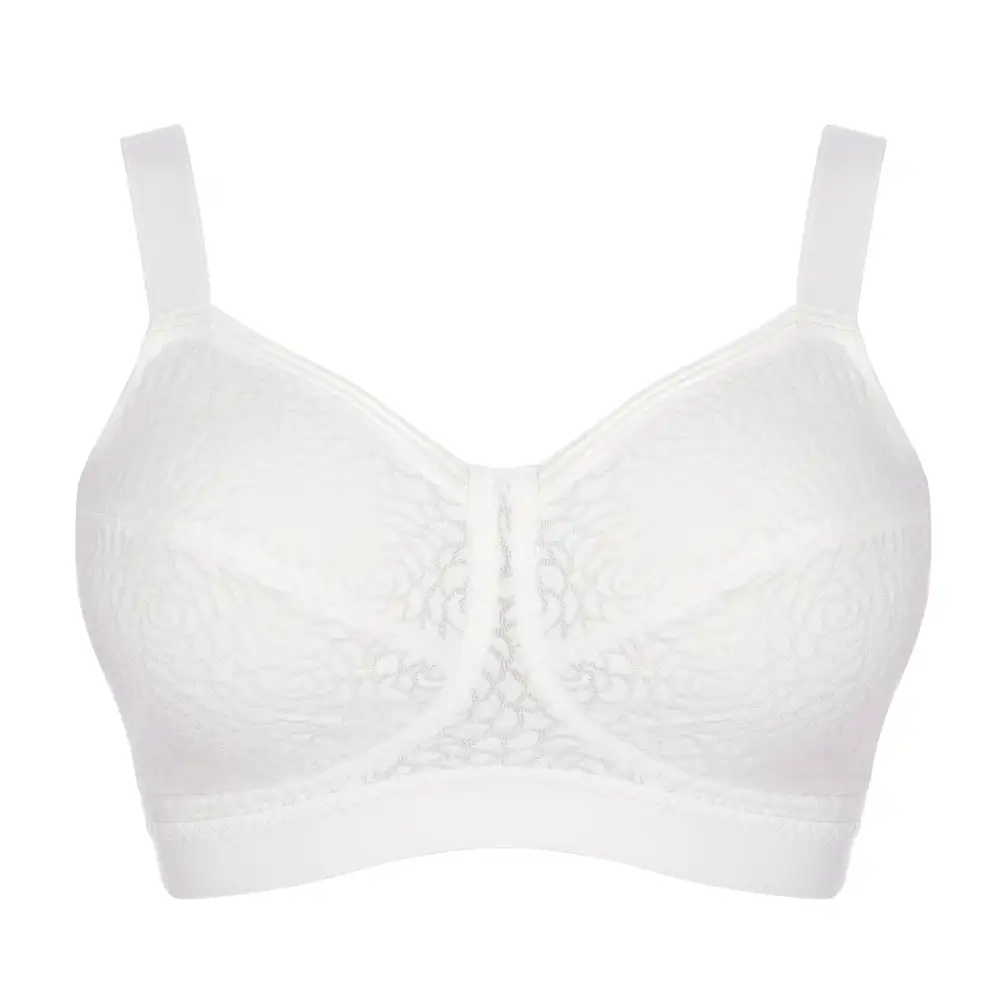 Women's Wireless Two-Part Cup Adjustable Straps Mesh Bra
