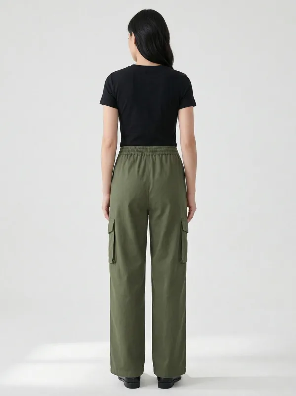 Women's Wide-Leg Utility Cargo Pants