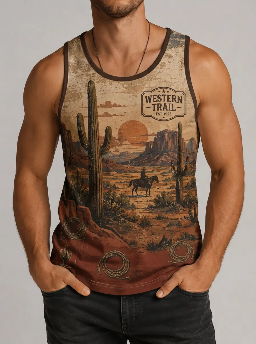Men's Western Trail Graphic Tank Top