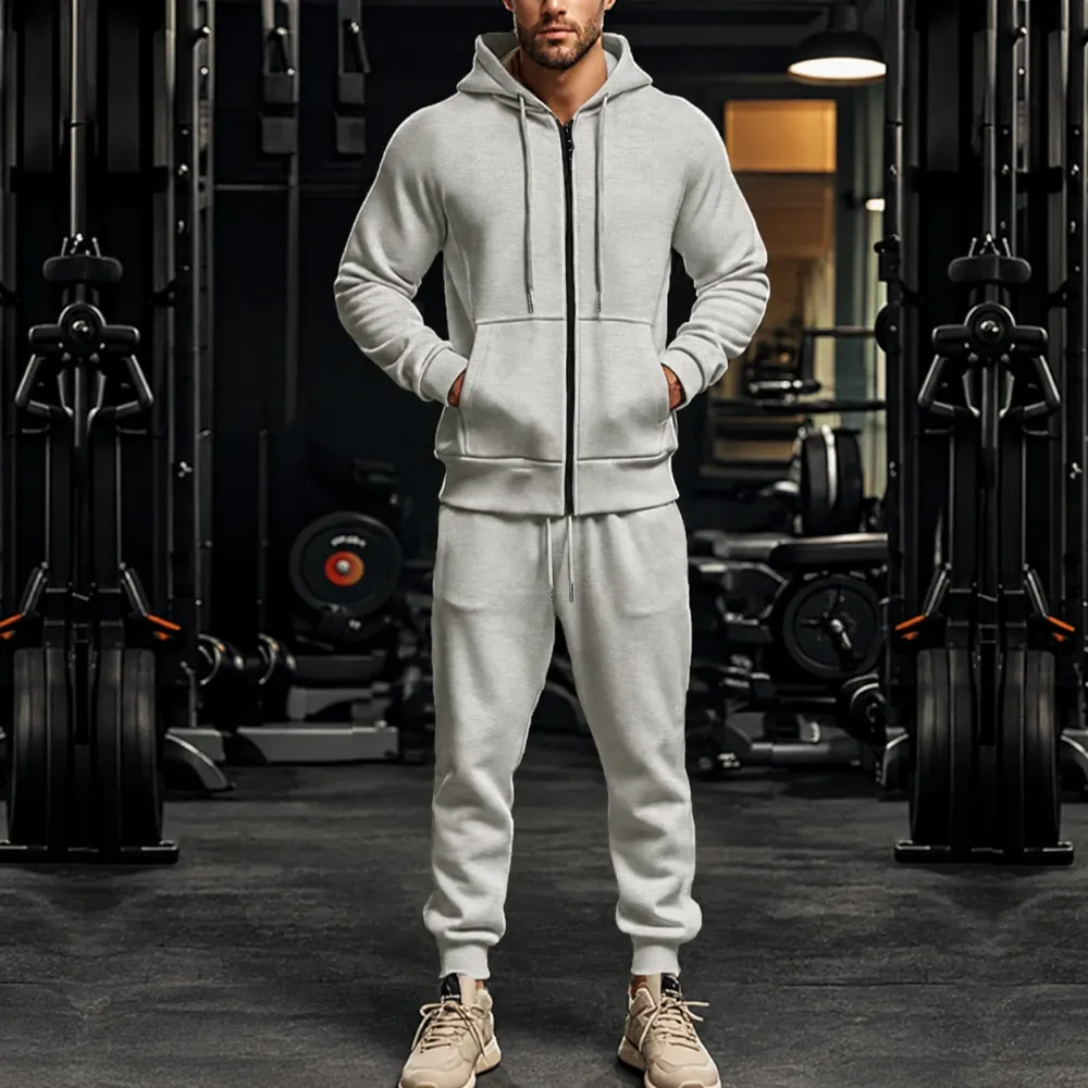 Fleece-Lined Zip Hoodie Jogger Se