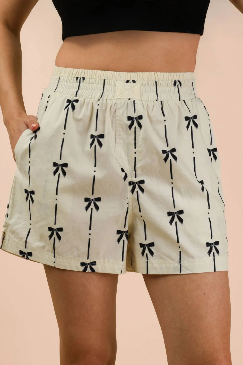 Boxer Bow Print Everyday Shorts