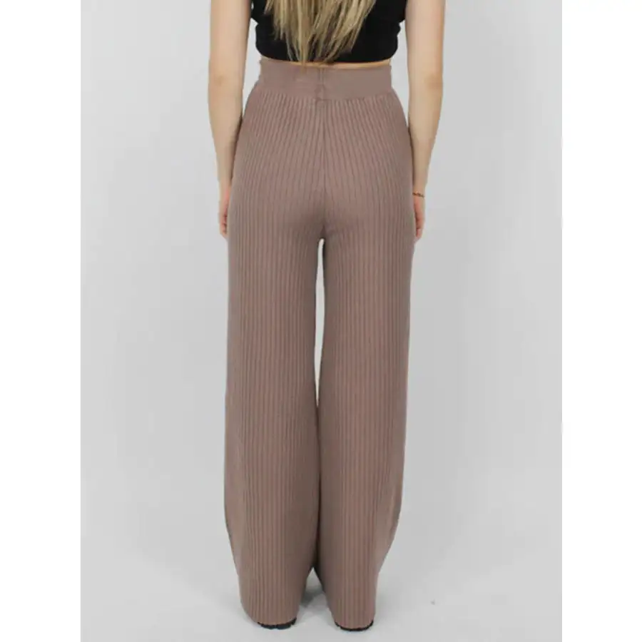 Ribbed Wide Leg Sweater Pants