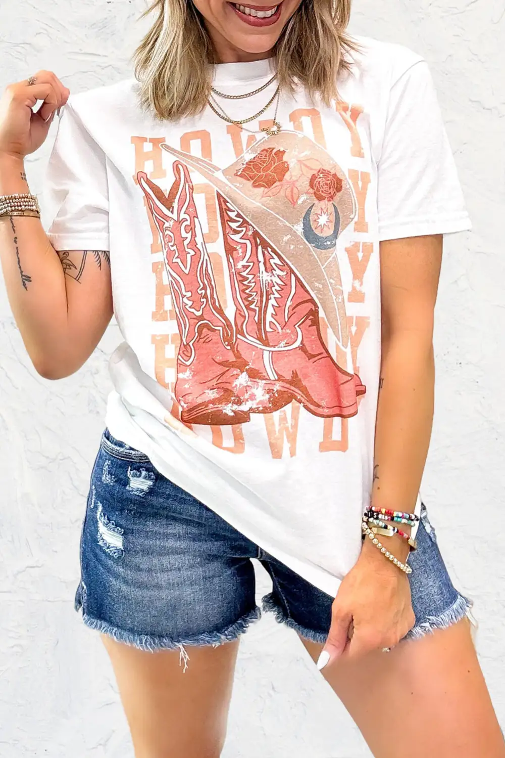 White Cowboy Boots Graphic