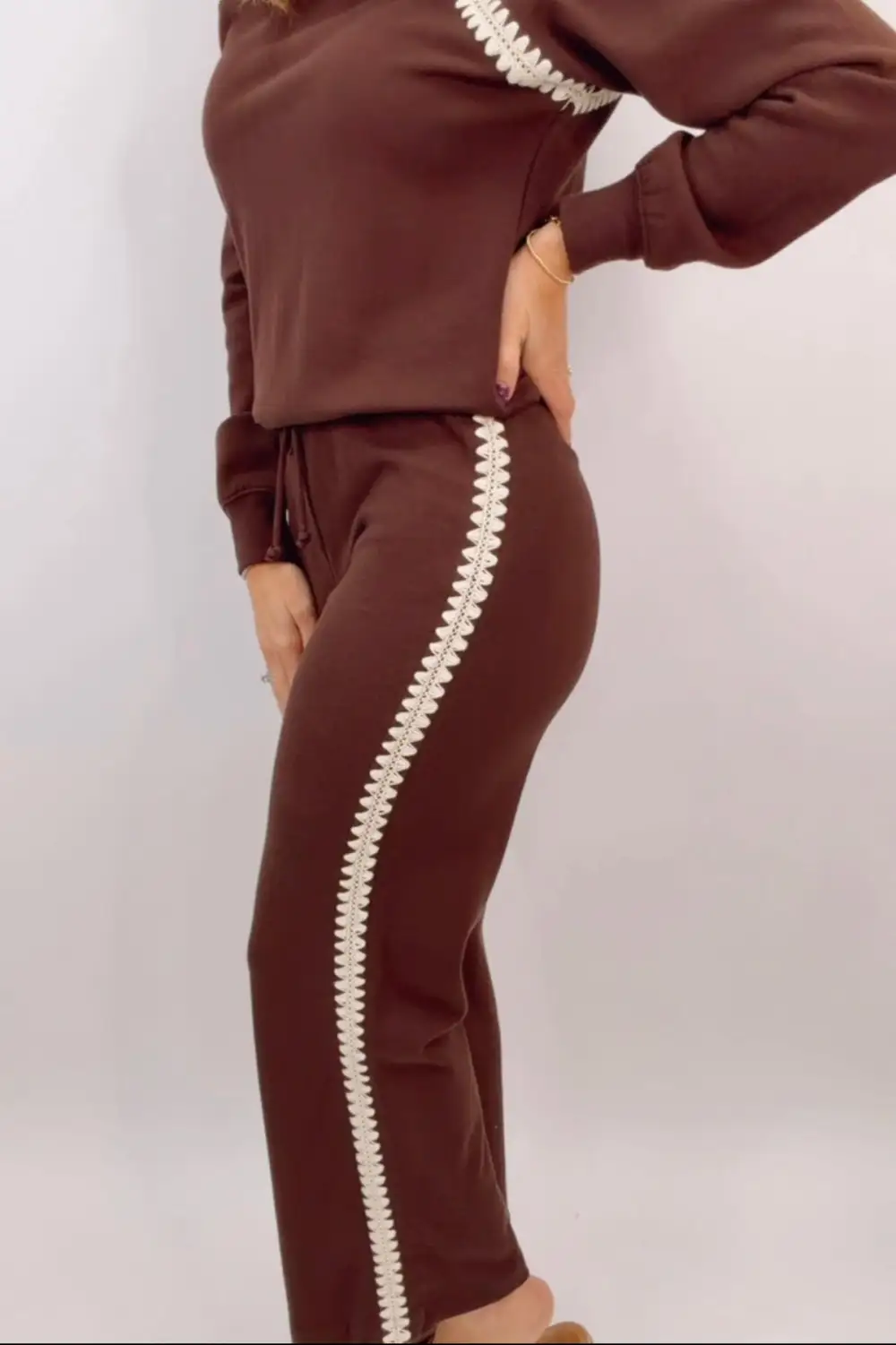 Elastic Waist French Terry Pants