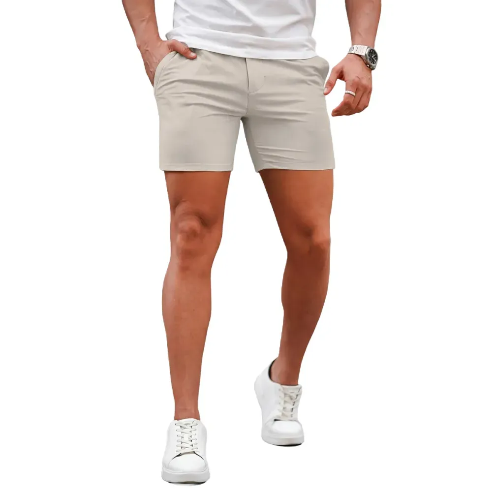 Men's 5 Inch Casual Stretch Slim Fit Chino Shorts