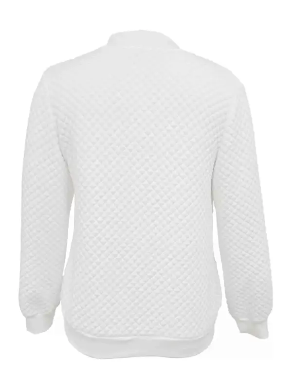 Textured Zip-Up Long Sleeve Jacket