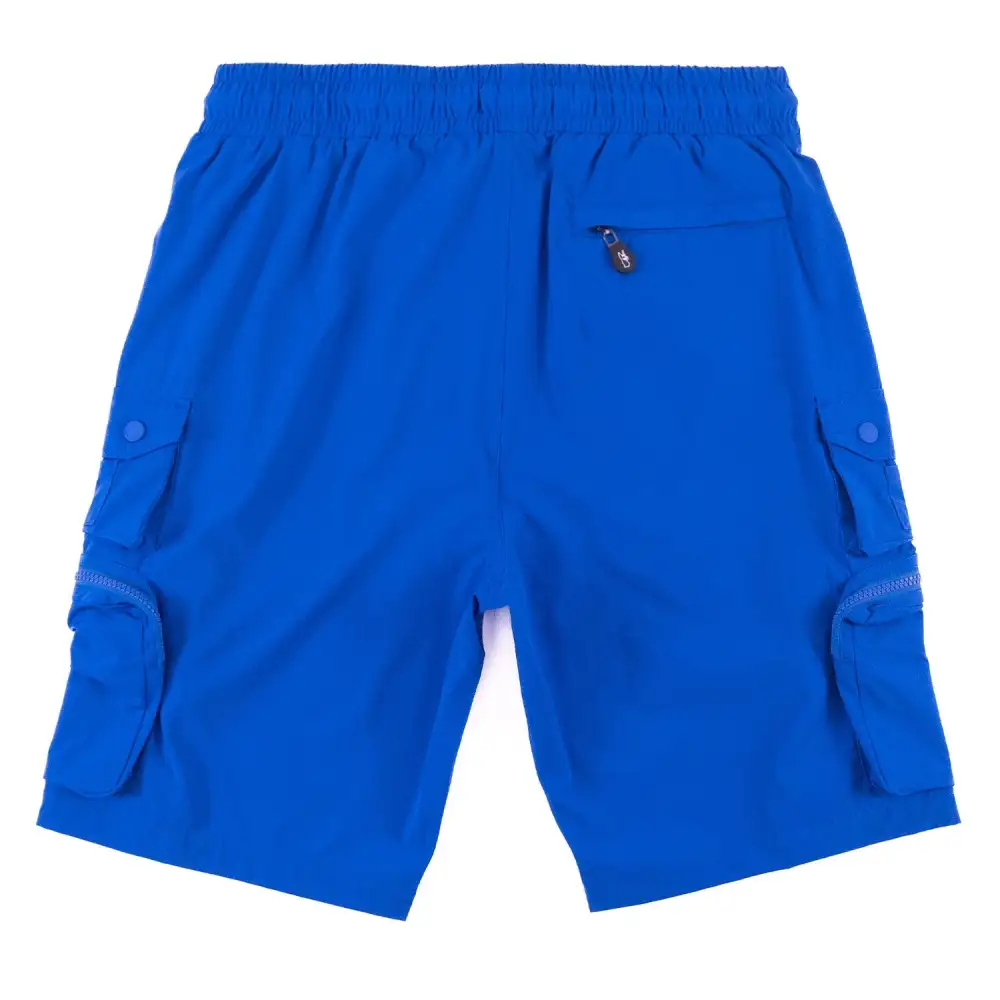 Nylon Spandex Cargo Shorts - Royal Blue