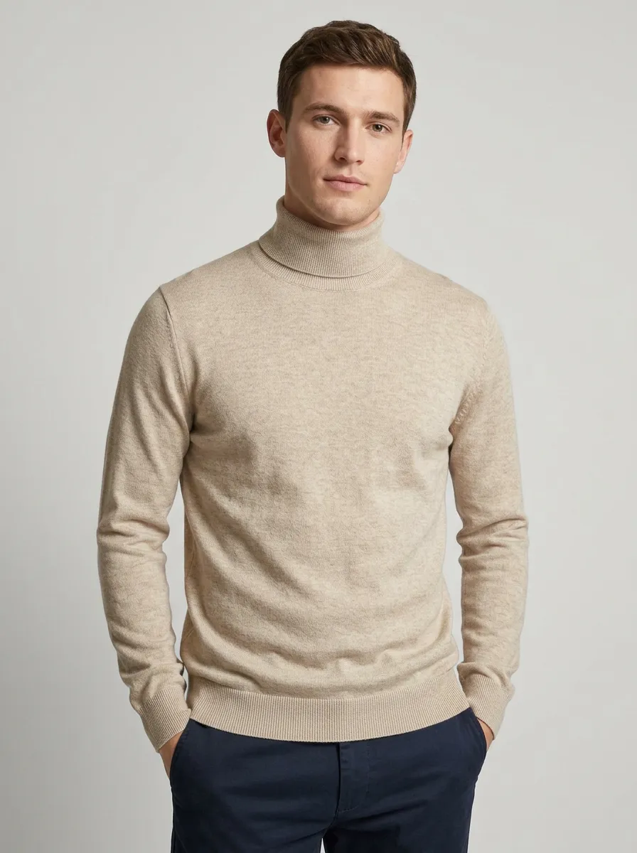 Men's Everyday Layer Ribbed Knit Turtleneck Sweater