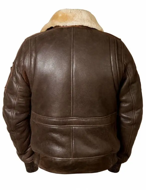 Pocket Front Faux Leather Bomber Jacket