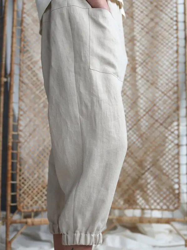 Loose Capri Pocket Pants