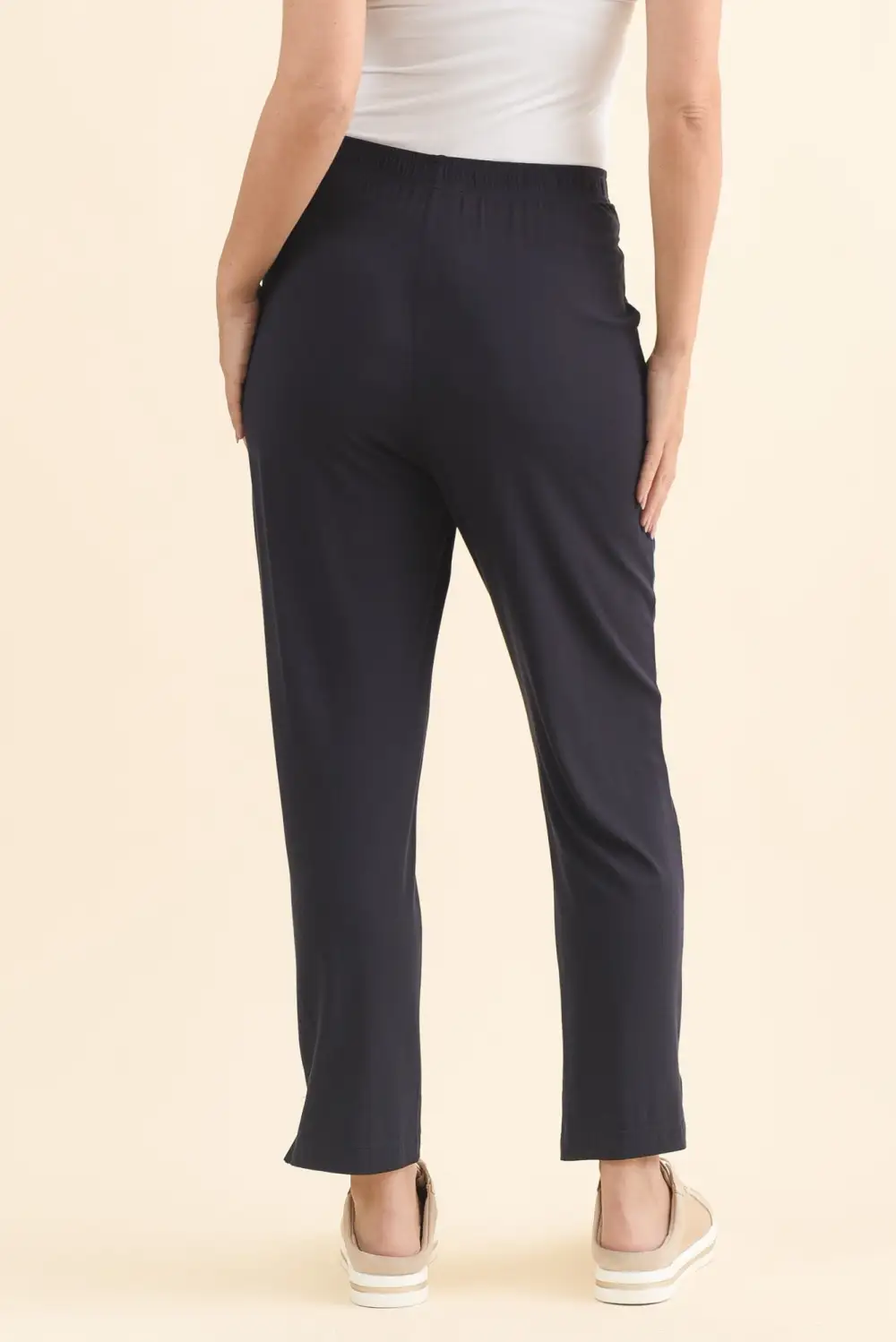 Micro Modal Mid Rise Elastic Waist Pants