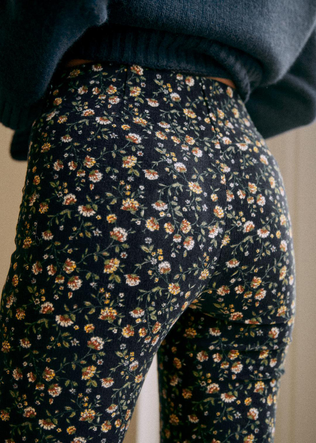 High Waist Printed Trousers