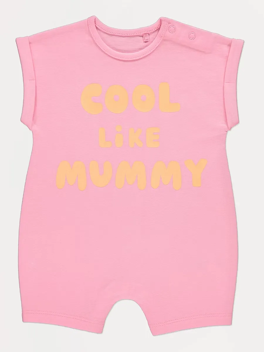 Pink Cool Like Mummy Romper