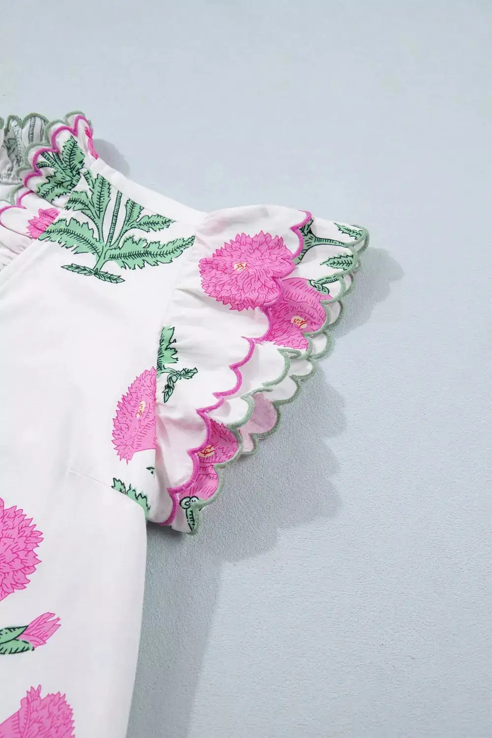 Floral Printed Ruffle Mini Dress