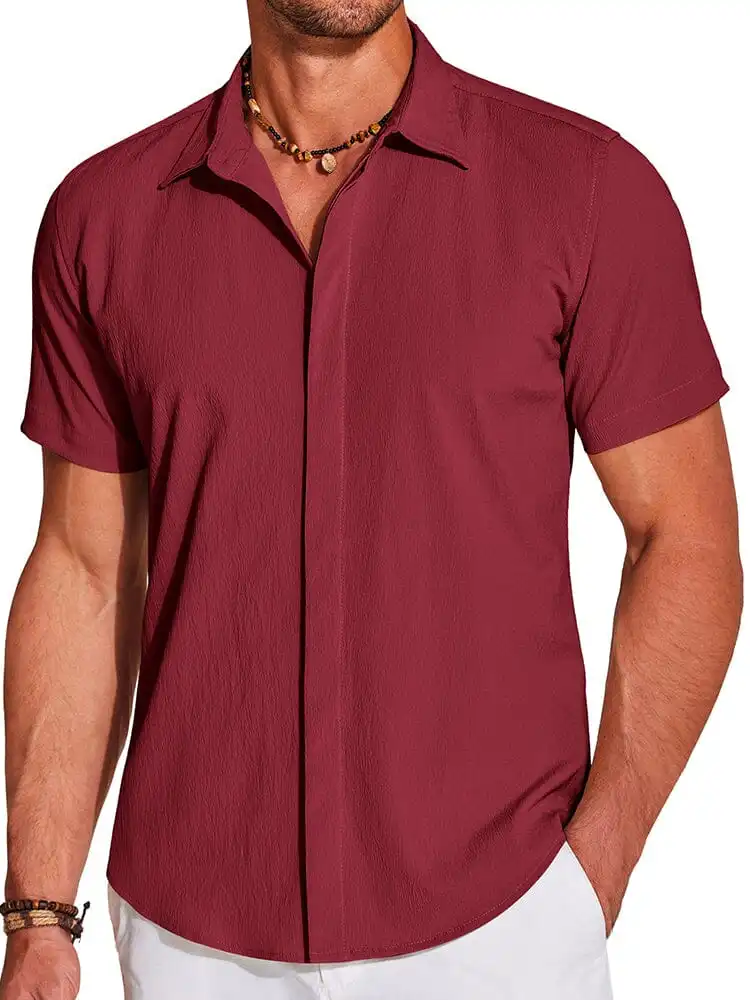 Casual Wrinkle Free Textured Shirt