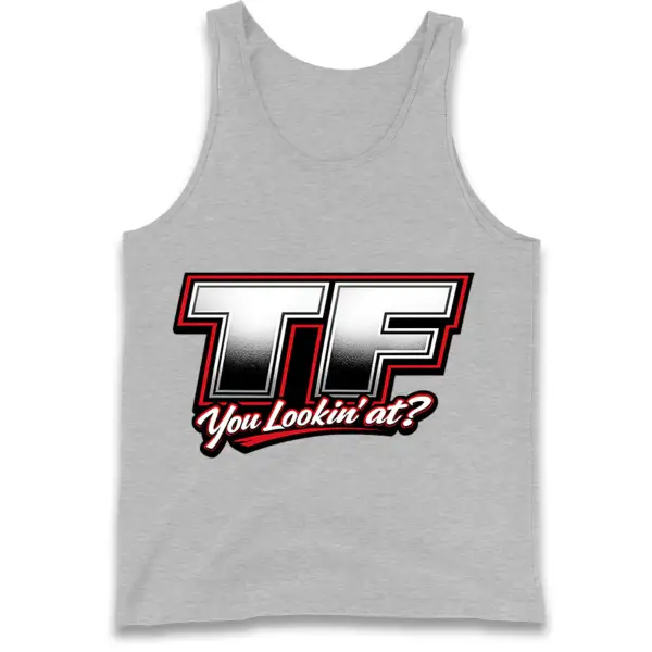 Worn In Clean Motif Casual Tank Top