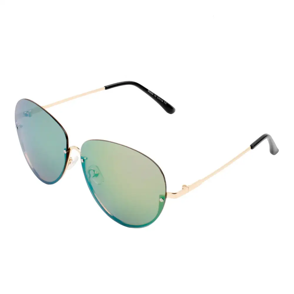 Half Frame Oversized Aviator Sunglasses
