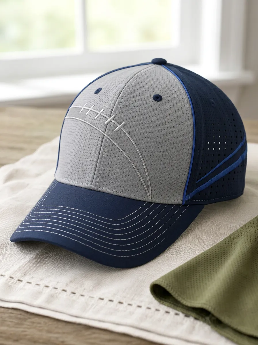 Men's Gridiron Football Fan American Football Laces Embroidered Cap