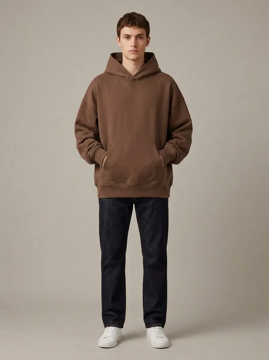 Unisex Plain Everyday Layering Leisure Hoodie