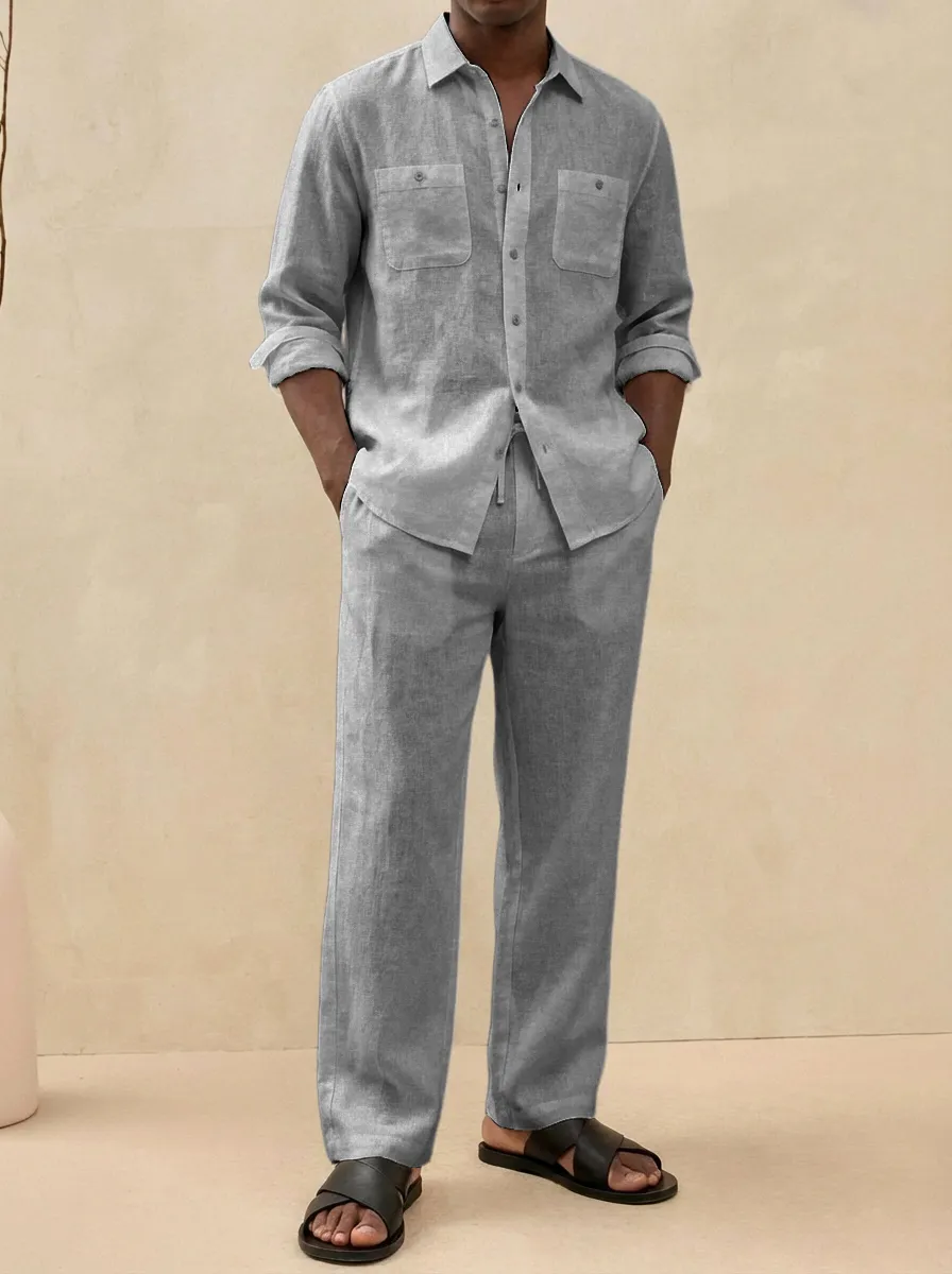 Tailored Cotton Linen Pants