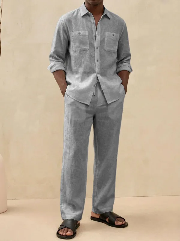 Tailored Cotton Linen Pants