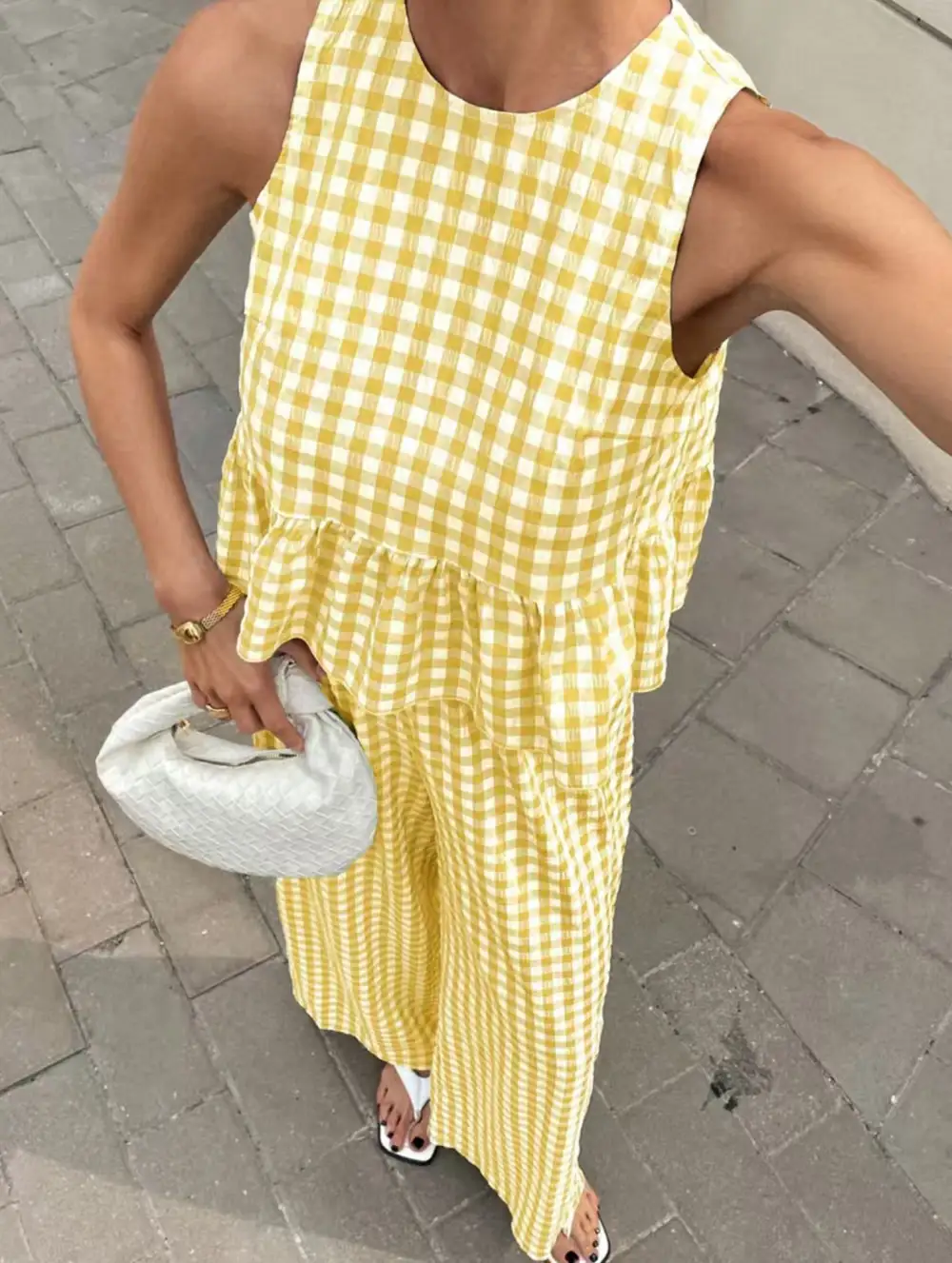 Sleeveless Top Pants Two Piece Set