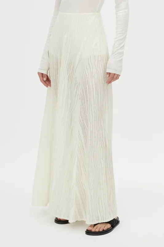 Cream Maxi Skirt