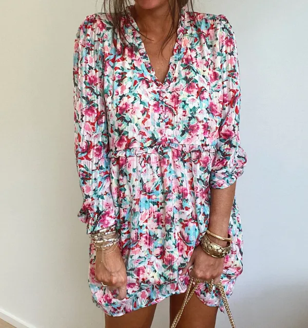 Floral Patterned Mini Dress