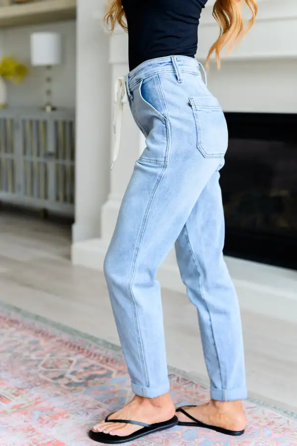 High Rise Vintage Denim Jogger