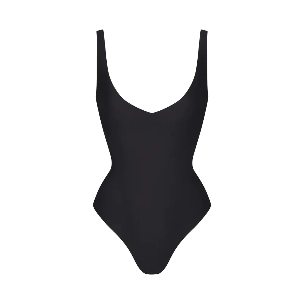Unlined Plunge Thong Bodysuit