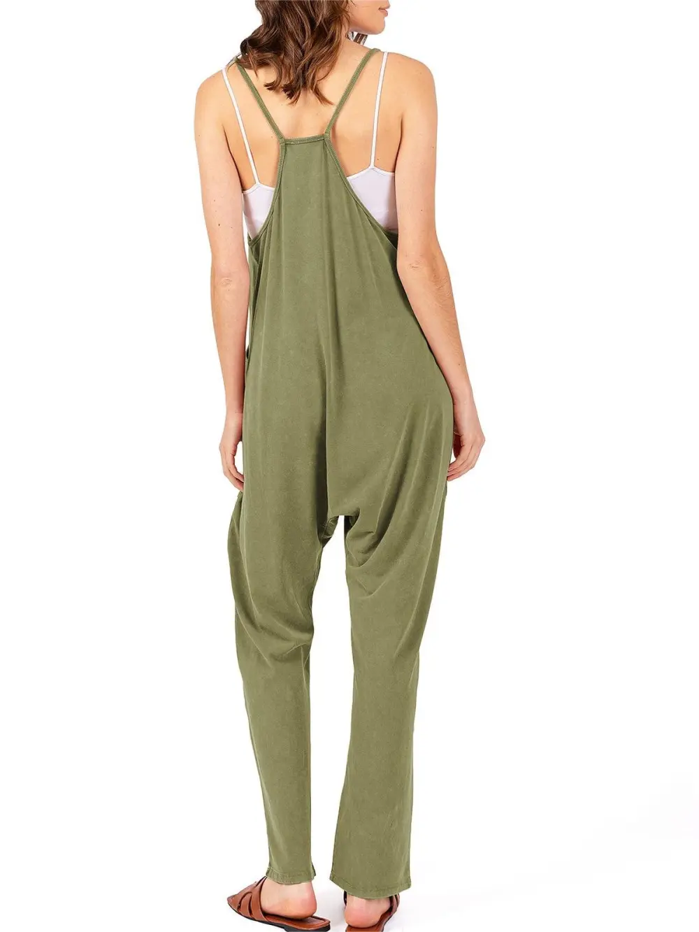 Straight Leg Sleeveless Jumpsuit