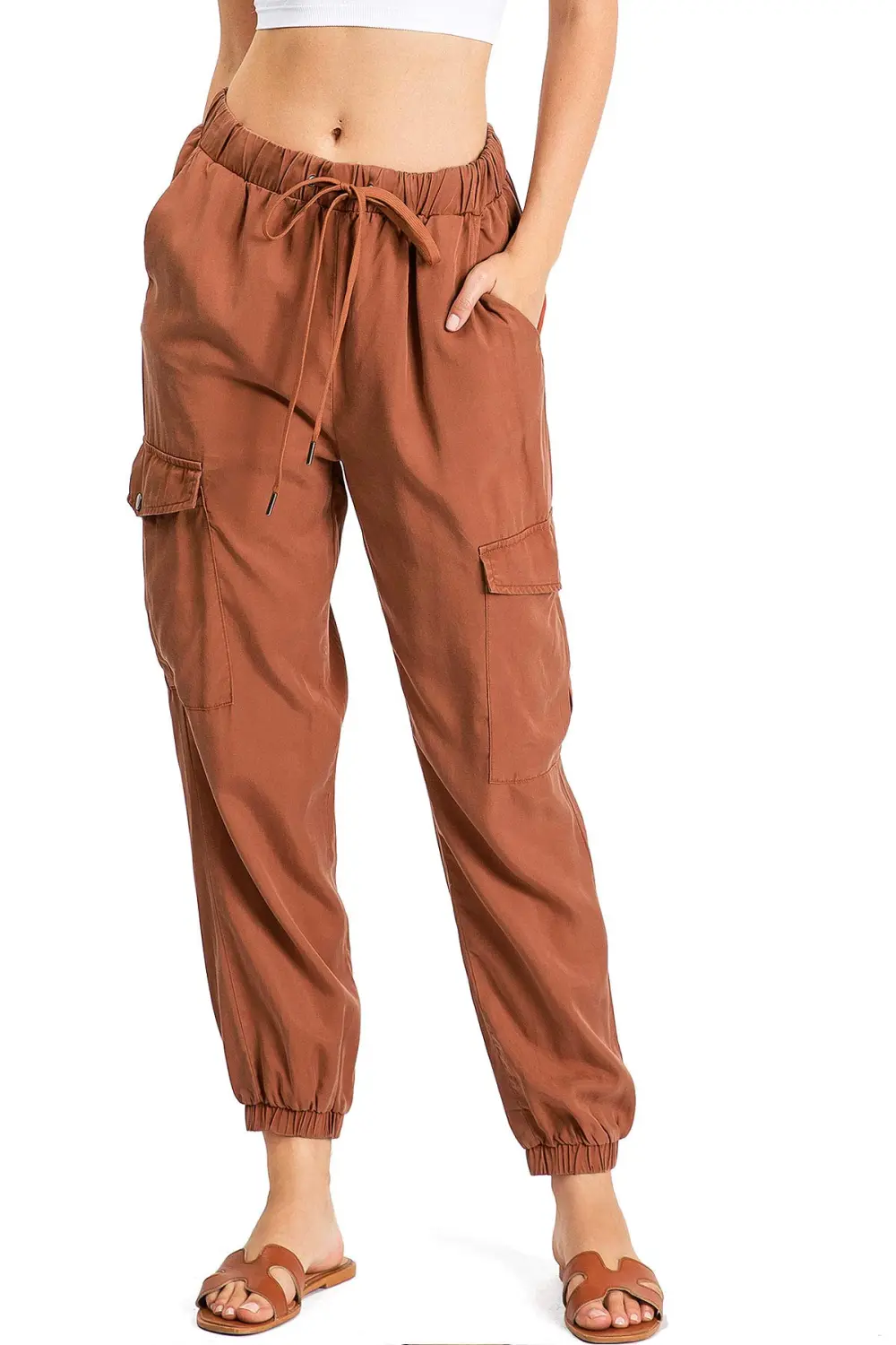Drawstring Cargo Joggers