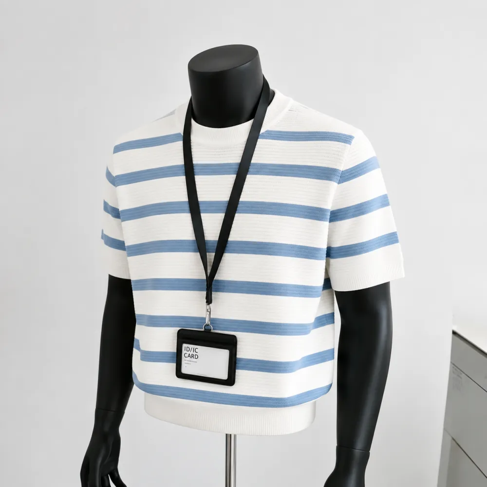 Stripe Textured Knit T-Shirt