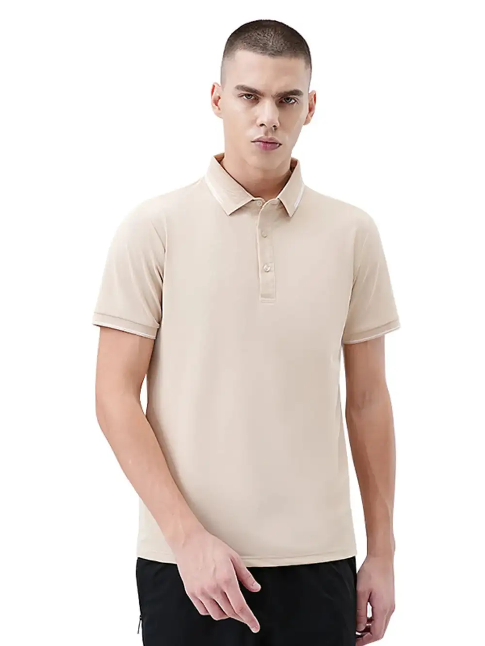 Simple Short Sleeve Collared Polo Shirt