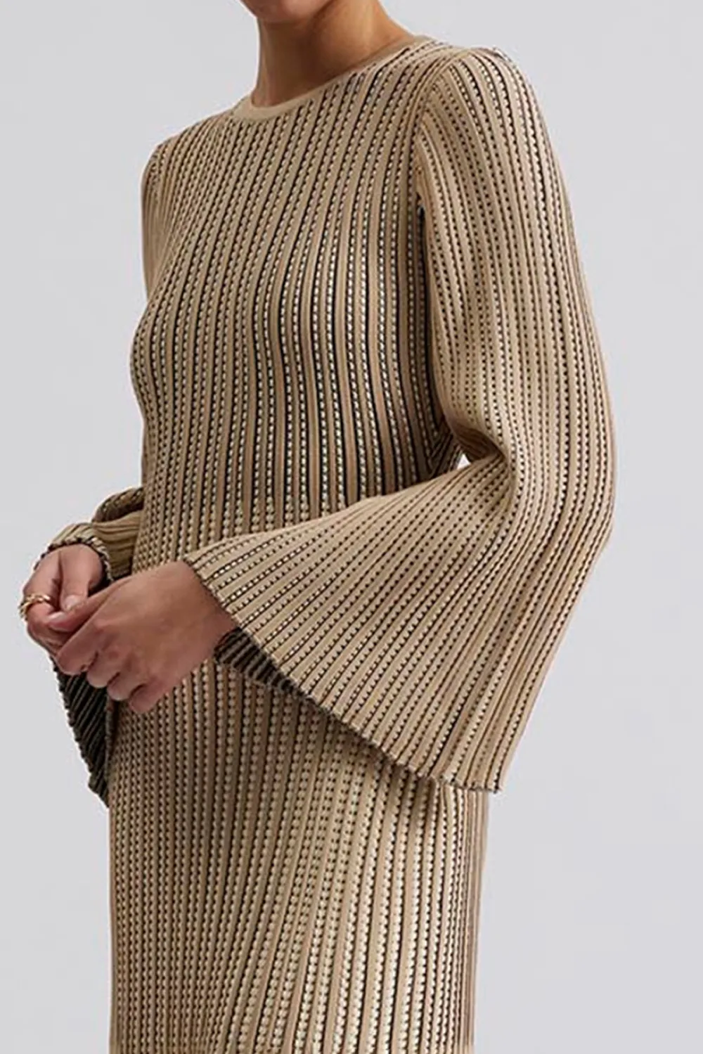 Ribbed Knit Midi Dress