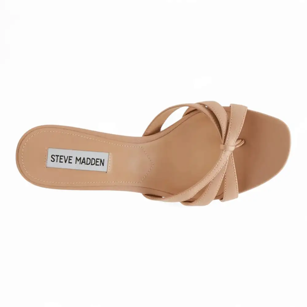 Cary Strappy Kitten-Heel Mule Sandals