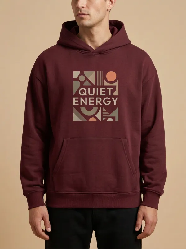 Unisex Quiet Energy Ribbed Trim Hoodie