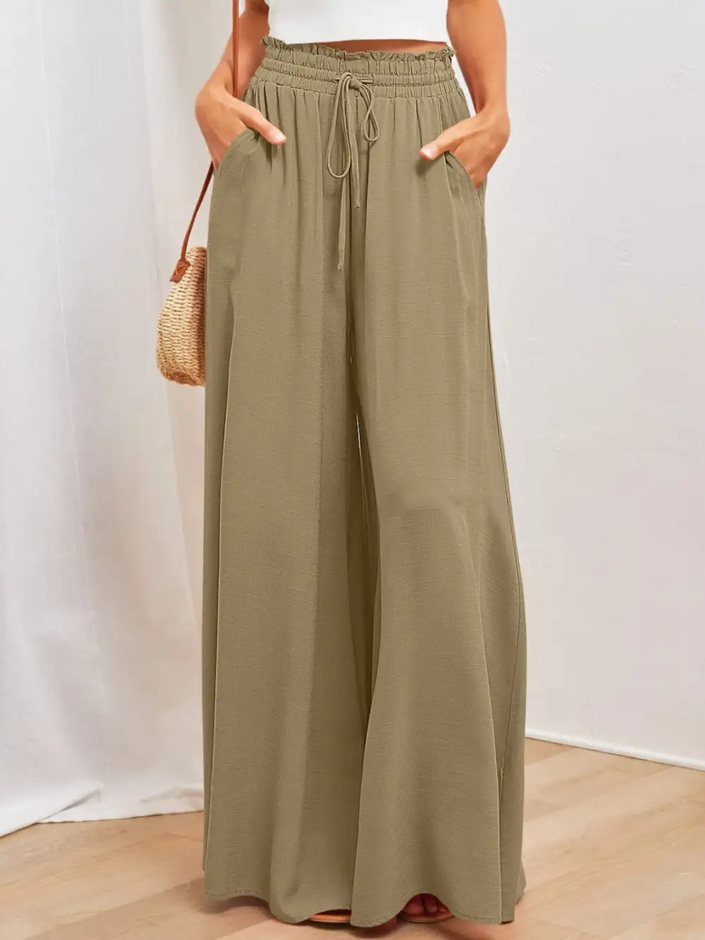 Wide Leg Pocket Pants