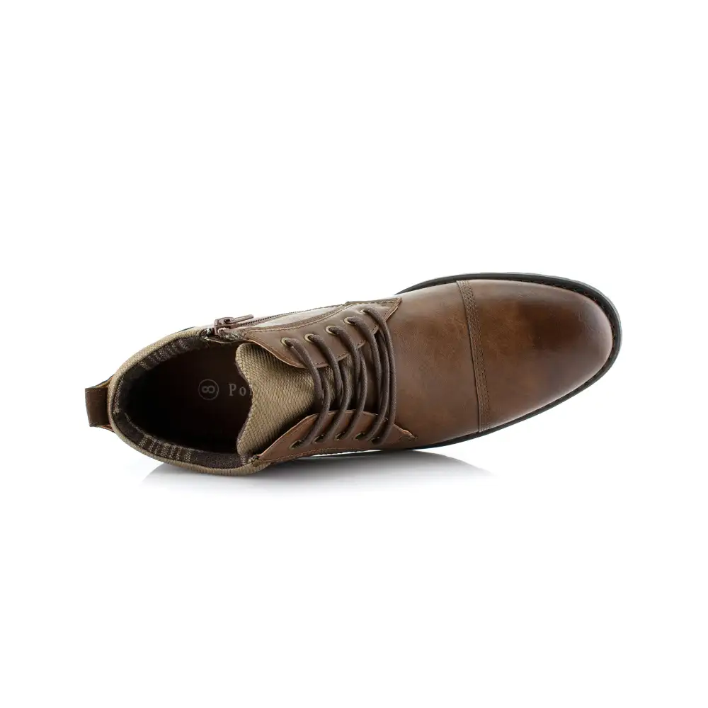 Refined Faux-Suede Suede Faux-Leather Chukka Boots