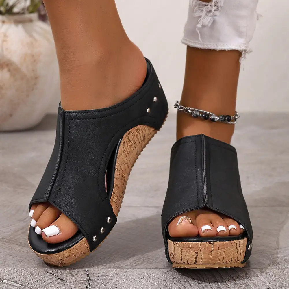 Clean Open-Toe Heeled Sandals