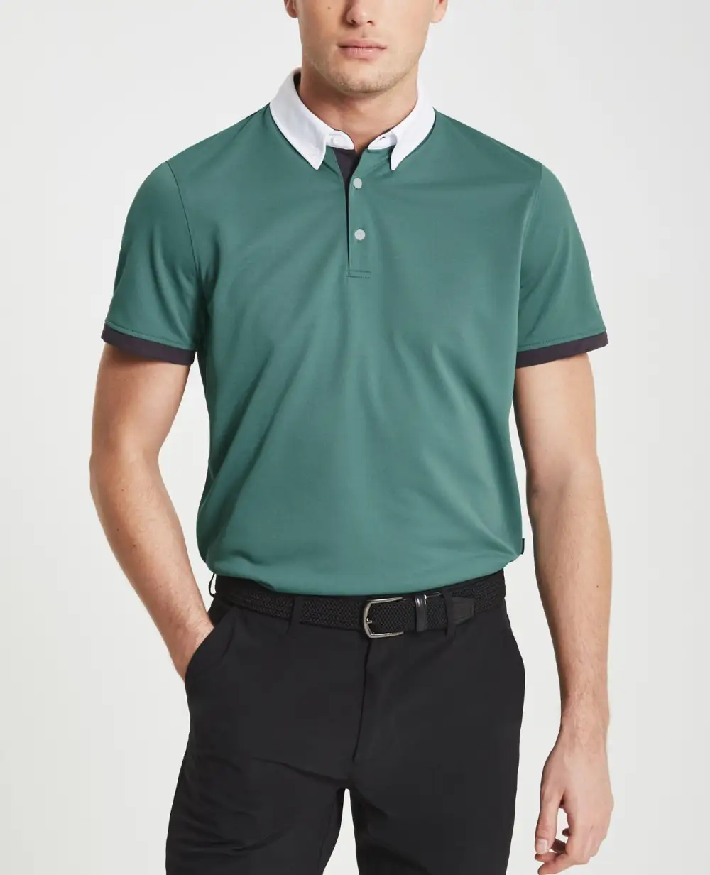 Men's Three Button Placket Polo Shirt