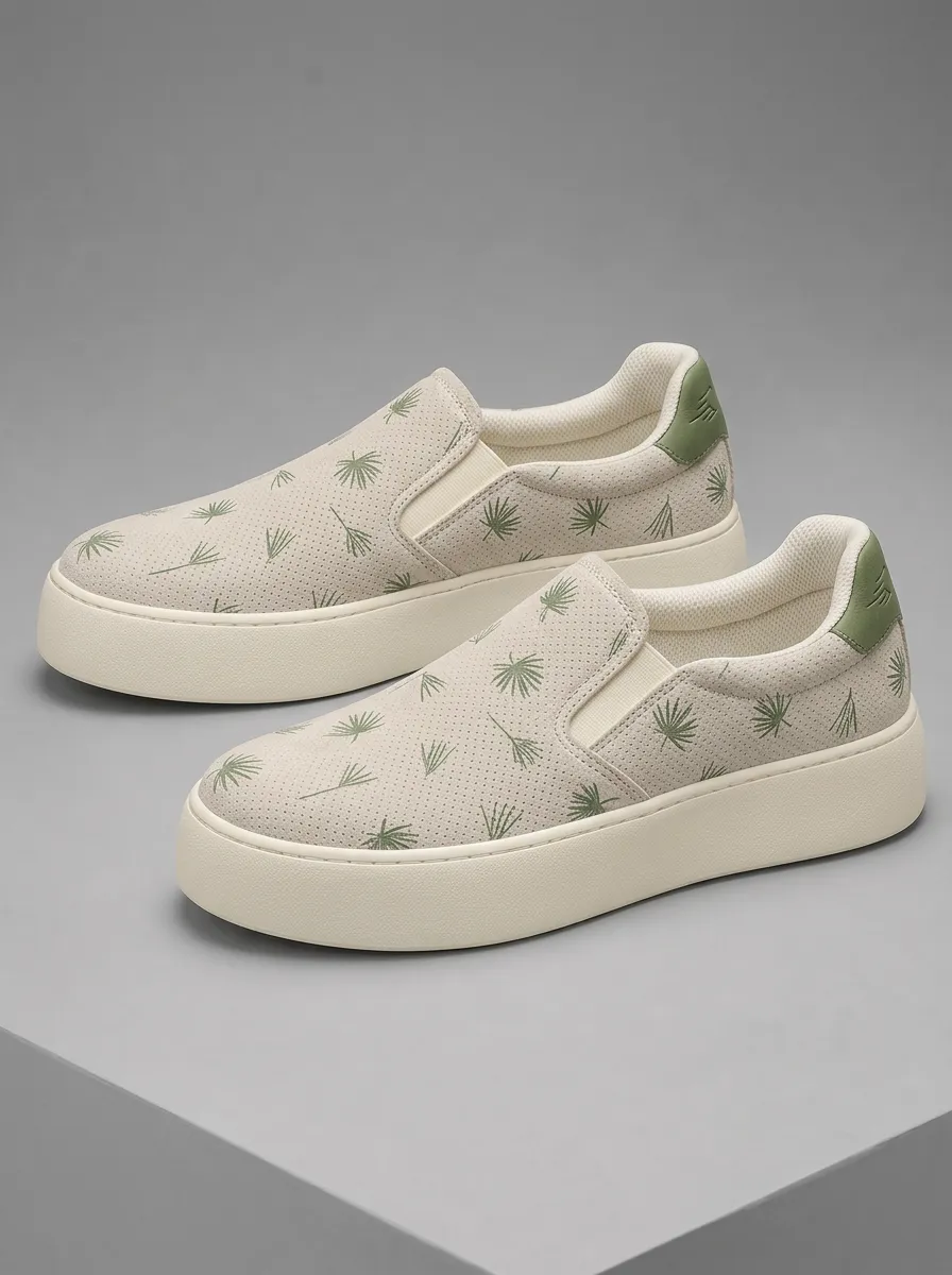 Men's Tropical Palm Leaf Skate Shoes