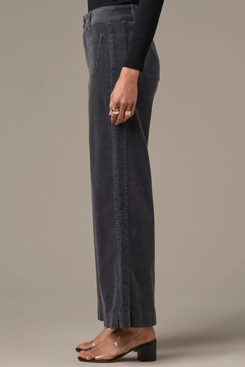 High Rise  Wide Leg Pants