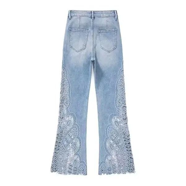 Modern Bootcut Embroidered Denim Jeans