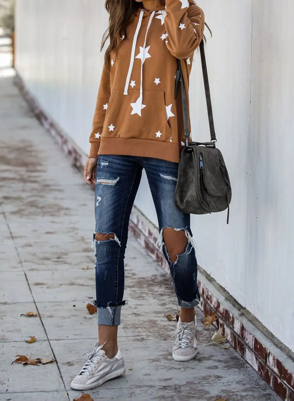 Cotton Blend Star Hooded Top