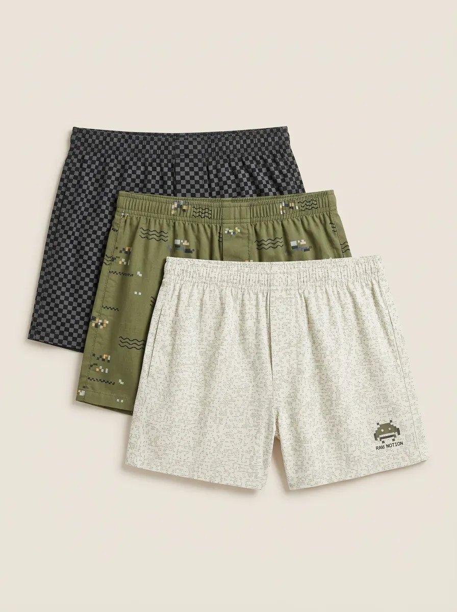 Everyday Checkered Pixel Boxer Set
