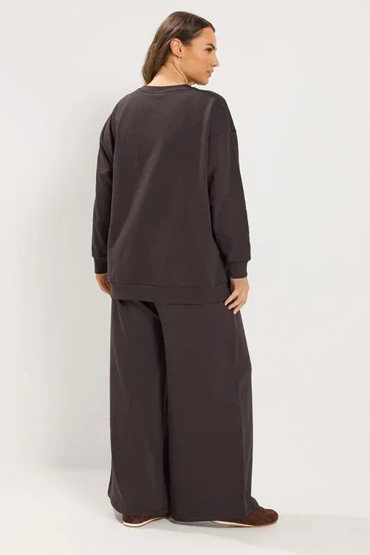 Chocolate Brown Sweatshirt & Jogger Set
