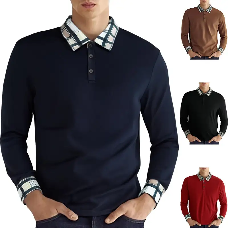 Sporty Long Sleeve Fitted Polo Shirt